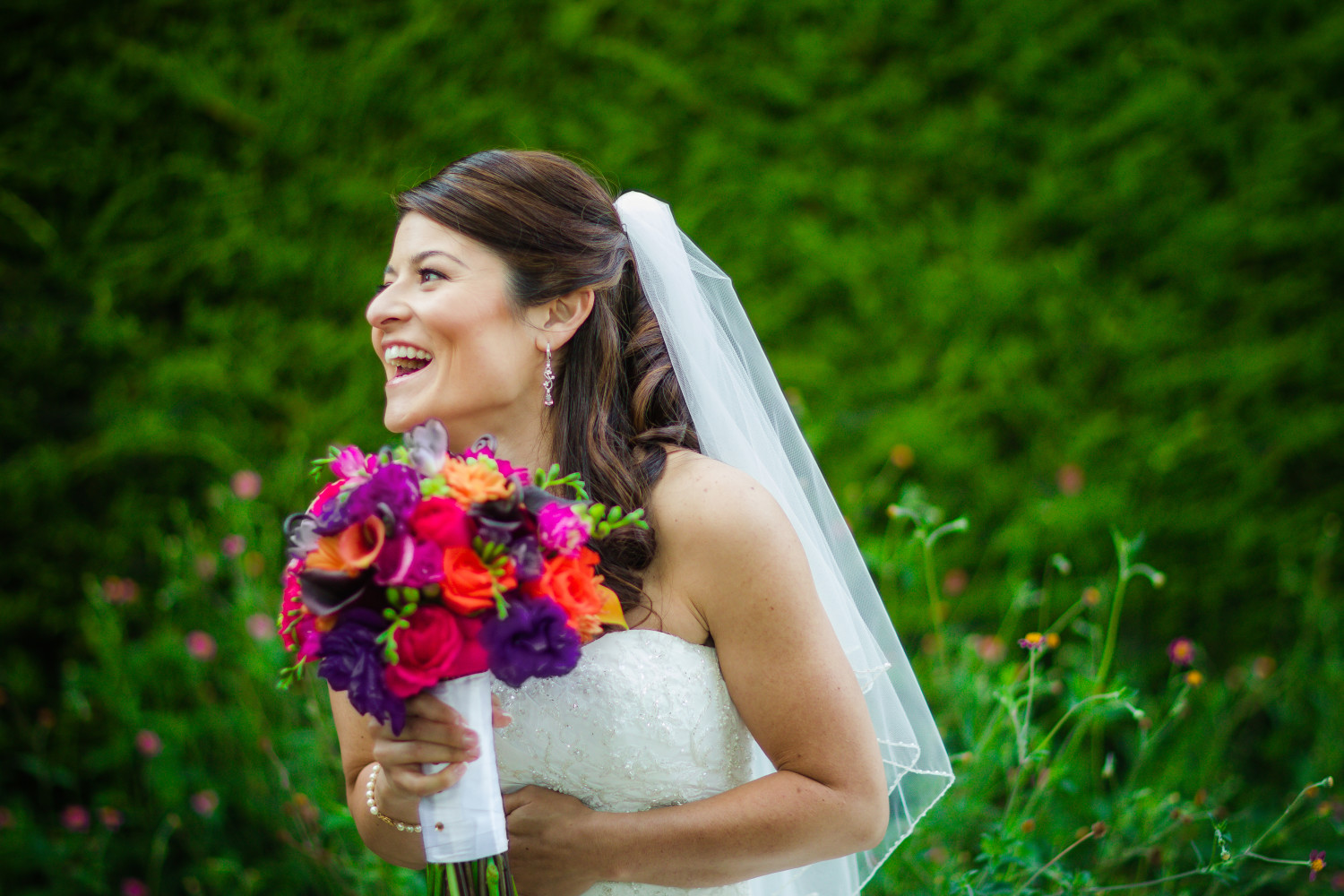 Candid bridal portrait