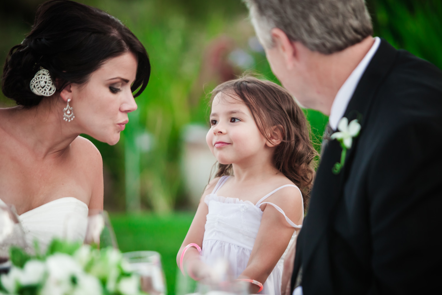 Bride and a young guest