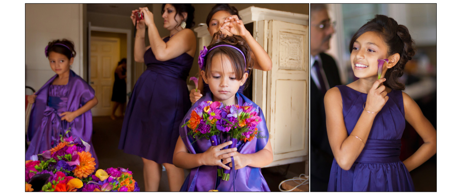 Flower girl at Cambria Pines Lodge wedding