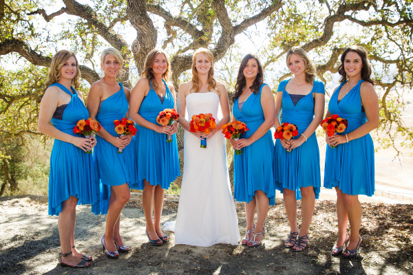 Group shot of bridesmaids