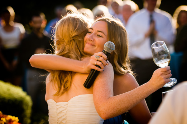 Bridesmaid giving a speech