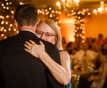 A mother son dance at their wedding
