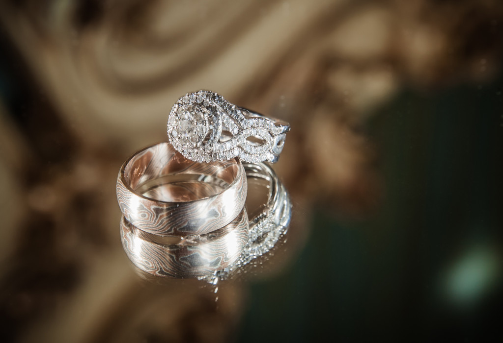 A ring shot from a california beach wedding.